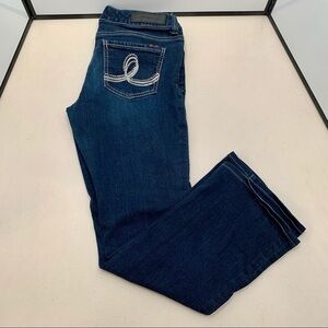 Seven 7 Women's Jeans Pants Denim Size 8 White Stitch Bootcut Stretch